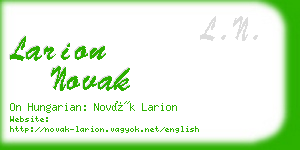 larion novak business card